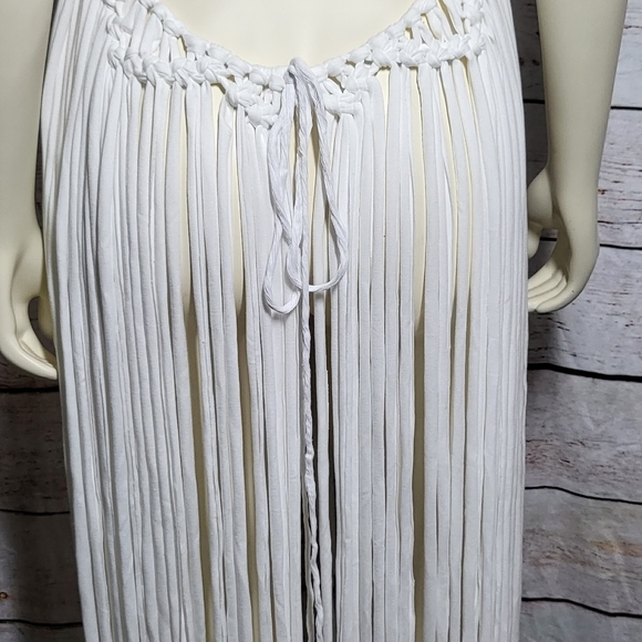 White macrame dress, beach dress, festival dress, Bohemian dress - Picture 3 of 4